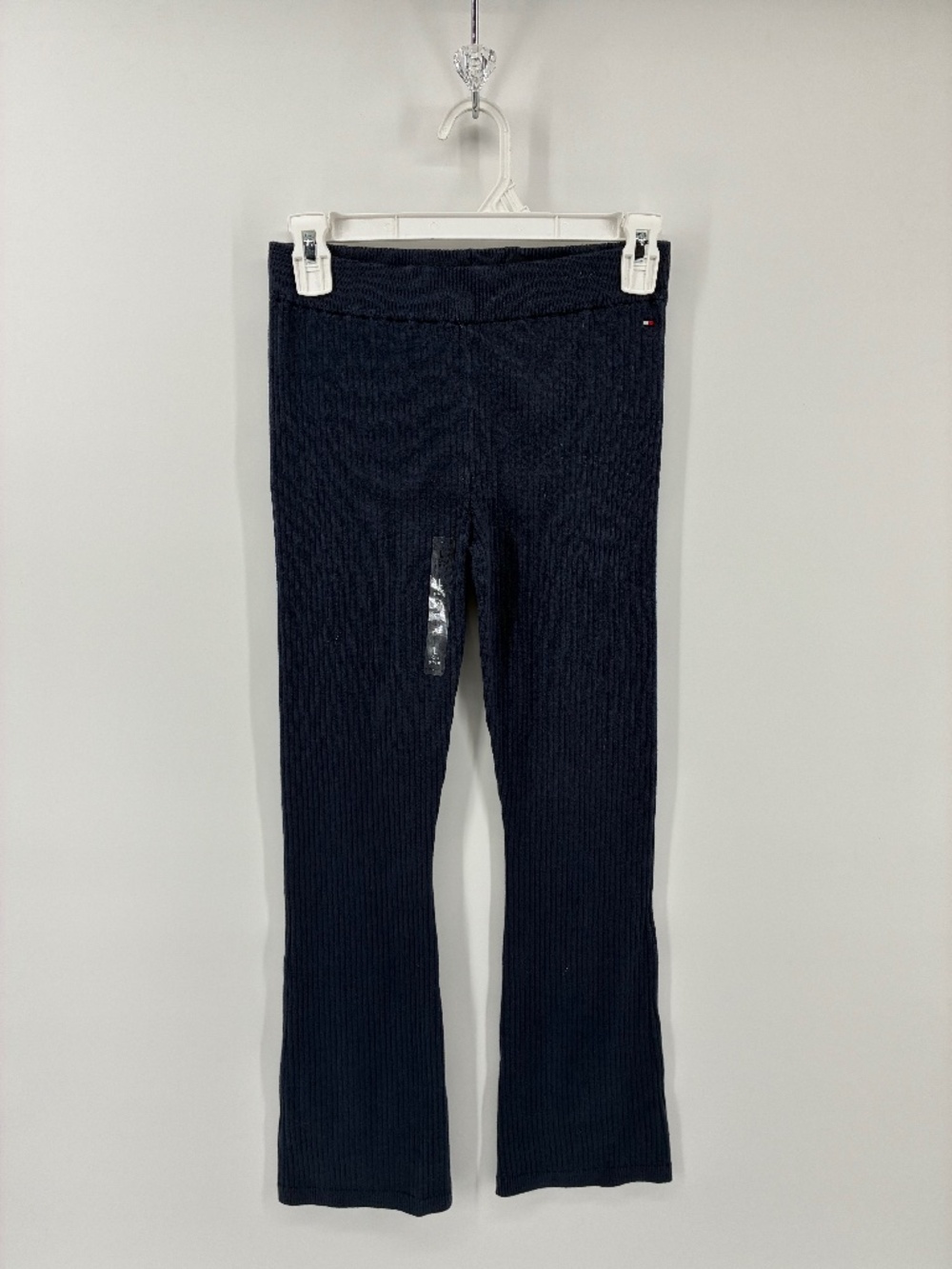 NWT!! Youth Girls (12/14) Blue Ribbed Tommy Hilfiger Bell Bottom Track Pants